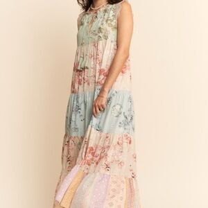 Floral Patchwork Maxi Dress by Davi & Dani
